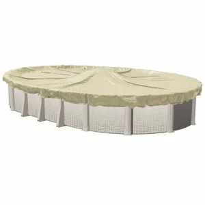 Doheny’s 20 Year Pro-Tek Winter Cover for 16×25 ft Oval Pools with 45 Cover Clips