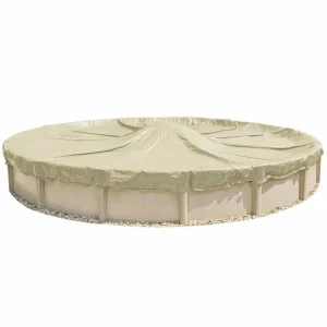 Doheny’s 20 Year Pro-Tek Winter Cover for 18 ft Round Pools with 30 Cover Clips