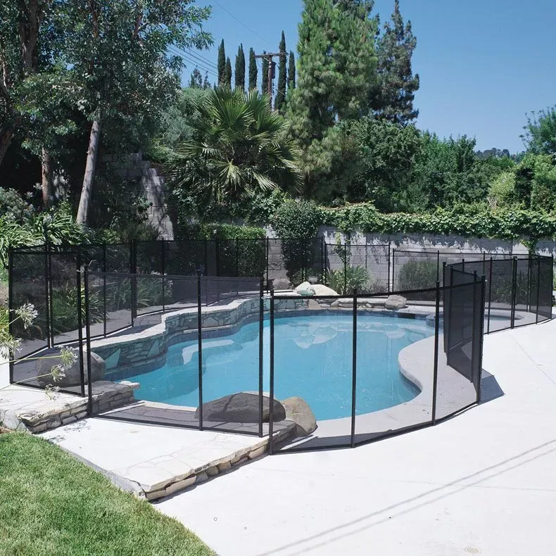 Doheny’s Black Removable Pool Protection Fencing, 5×10 ft Fence Section