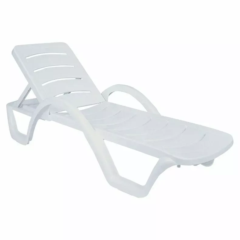 Doheny’s Premier Adjustable Chaise Lounge, White