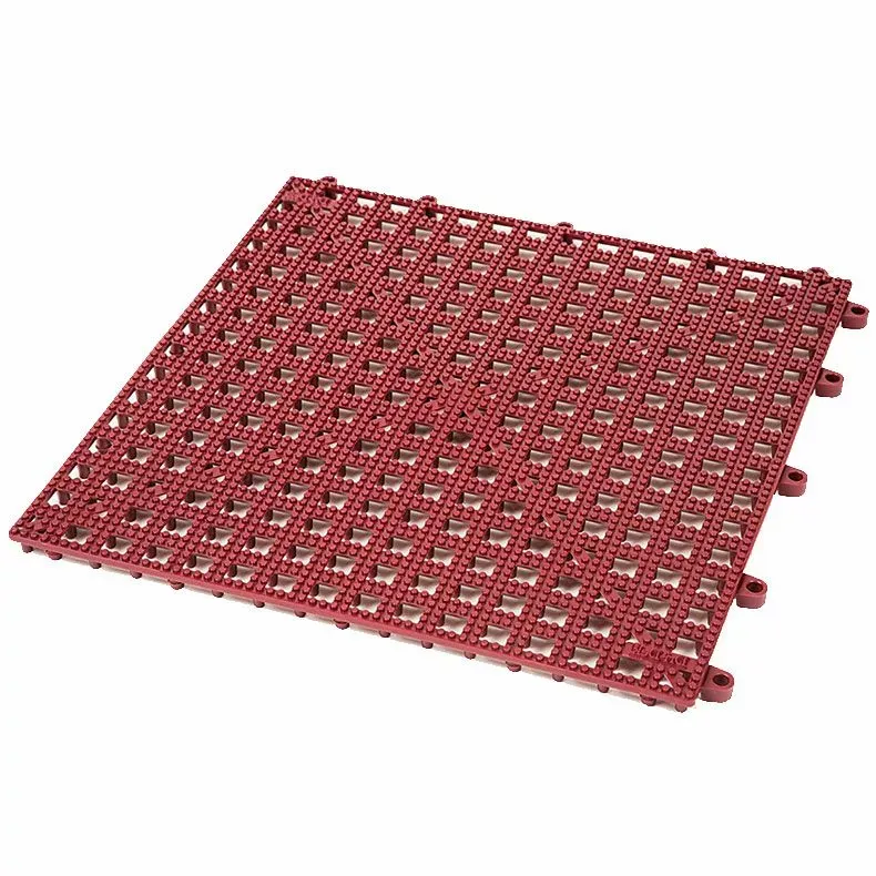 Dri-Dek 12×12 in Tile Pool Decking, Burgundy