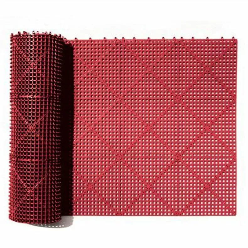Dri-Dek 3×12 ft Roll Tile Pool Decking, Burgundy
