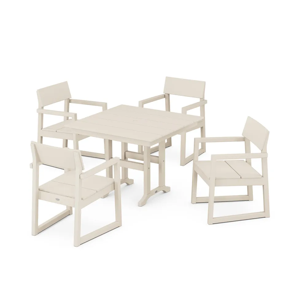 Edge 5 Piece Farmhouse Dining Set