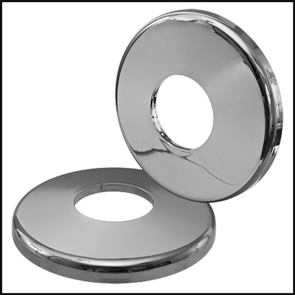 ESCUTCHEON PLATE – ROUND CHROME COLORED PLASTIC PE-0019-C PERMA-CAST COMPANY