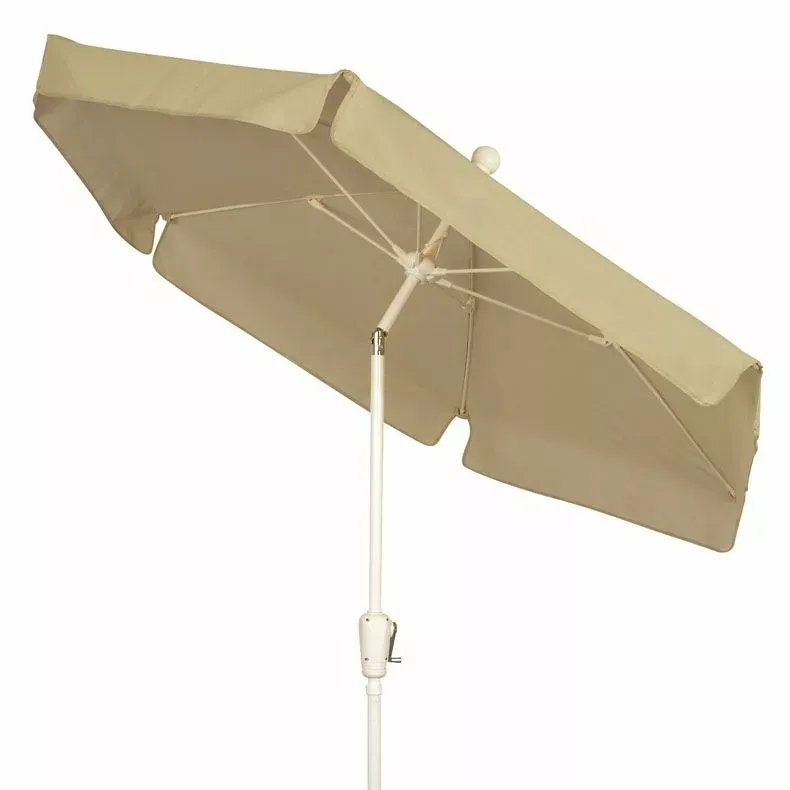Fiberbuilt 7.5 ft Hexagon Garden Umbrella, Beige
