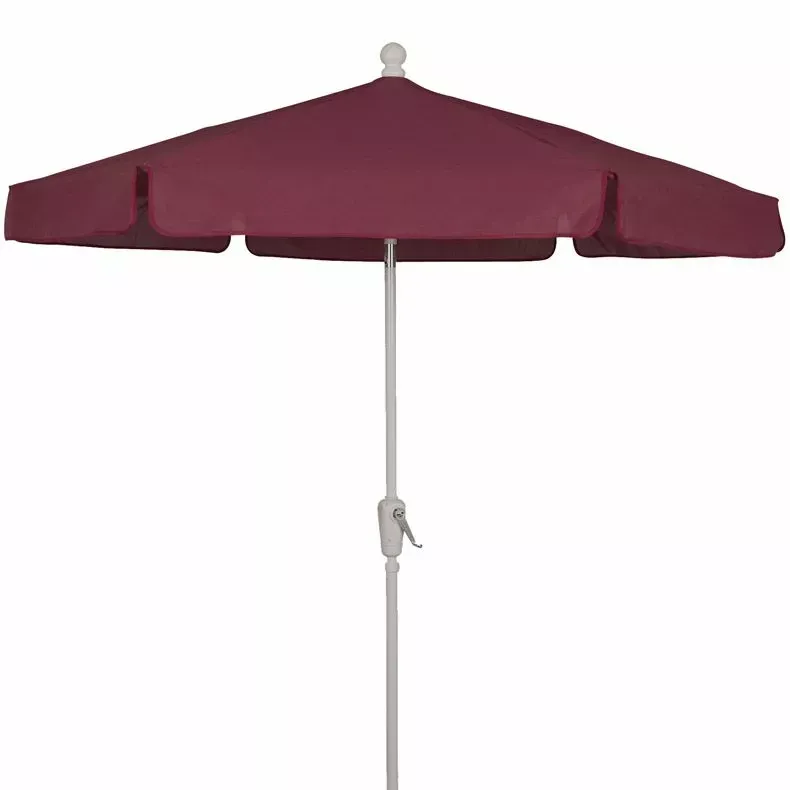 Fiberbuilt 7.5 ft Hexagon Garden Umbrella, Burgundy