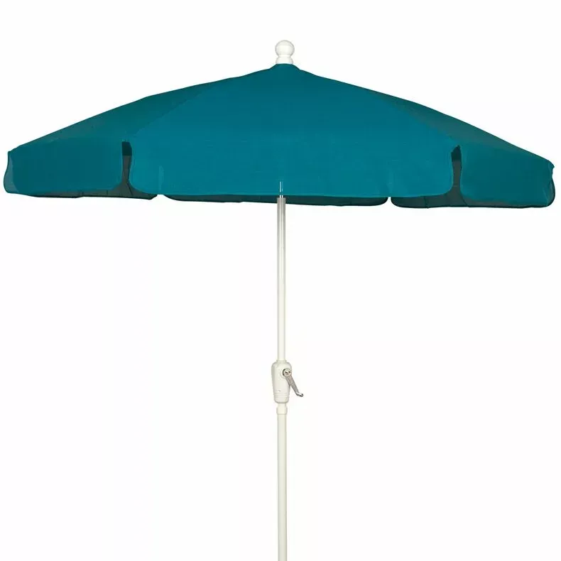 Fiberbuilt 7.5 ft Hexagon Garden Umbrella, Forest Green