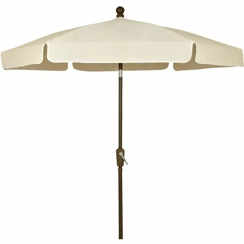 Fiberbuilt 7.5 ft Hexagon Garden Umbrella, Natural