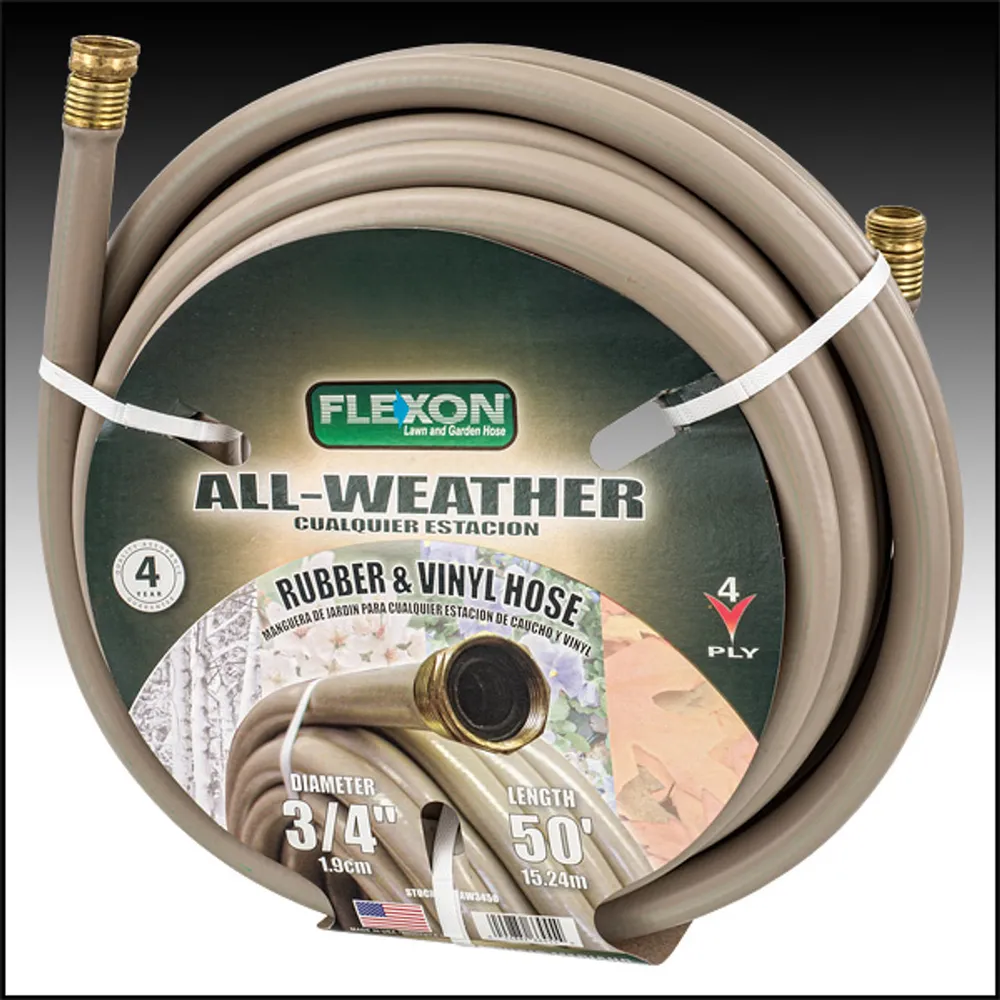 FLEXON ALL WEATHER LAWN & GARDEN HOSE 3/4″ X 50 FT (#FAW3450)