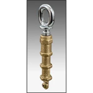 FLUSH ROPE ANCHOR BRONZE W/CPB EYE BOLT (CHROME PLATE BRASS EYE-BOLT)