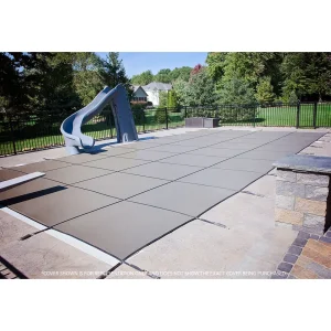 GLI Secur-A-Pool 20’9″ x 39’9″ Grecian Mesh Safety Cover w/4×8 LS, Tn