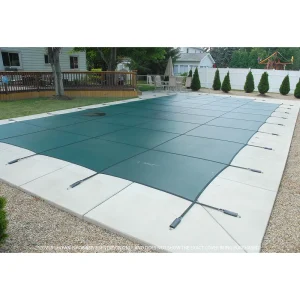 GLI Secur-A-Pool 20’9″ x 39’9″ Grecian Mesh Safety Cover w/4×8 RS, Gn