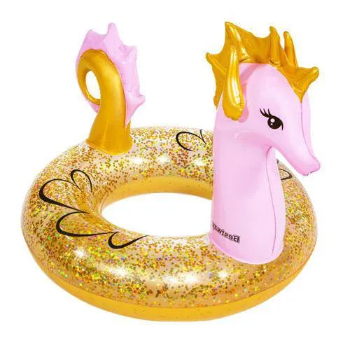 Glitter Seahorse Inflatable Ring