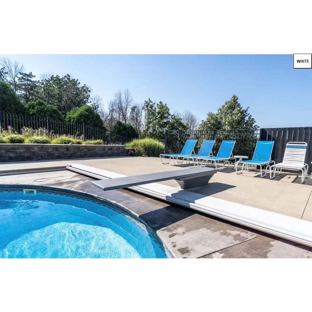 Global Pool Products – GX 6′ White Diving Board & 3 Bolt Base