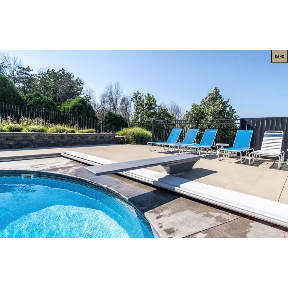 Global Pool Products – GX 8′ Sand Diving Board & 3 Bolt Base