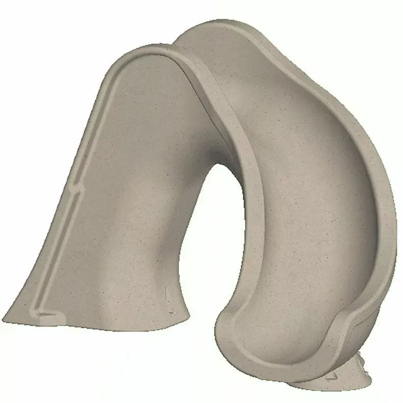 Global Pool Products Splash Pool Slide, Right Turn, Grey