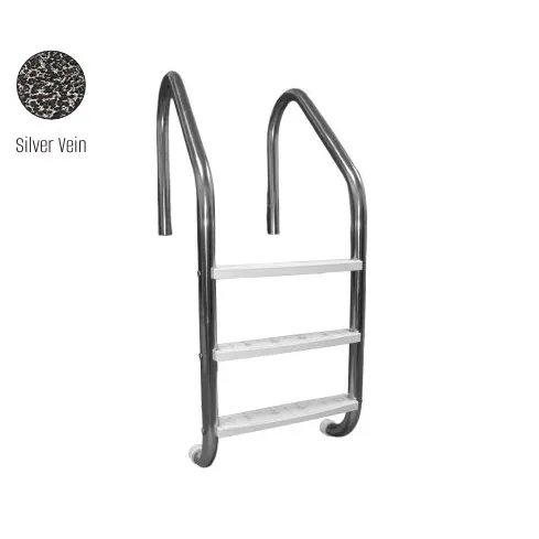 GPP – 20″ Premium Silver Vein Ladder with 3 Stainless Steel Treads