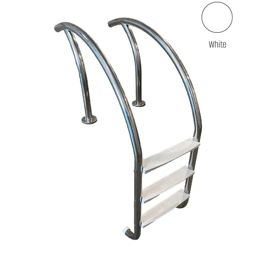 GPP – Modern Cooler 3 Step White Ladder w/ White Heavy Duty Treads