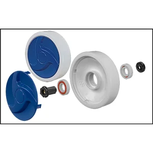 Hayward Rear Wheels With Bearings, Nuts & Hubcaps For Phantom Pool Cleaners (#AX6009B)