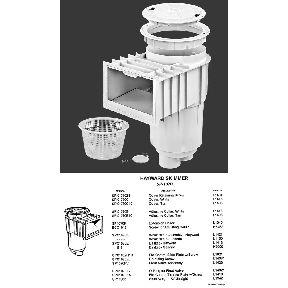 Hayward SP1071T2 Wall Skimmer 1-1/2″ Threaded