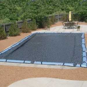 Hi-Tech Micro Mesh Winter Cover for 30×50 ft Rectangular Pools, 8 Year Warranty