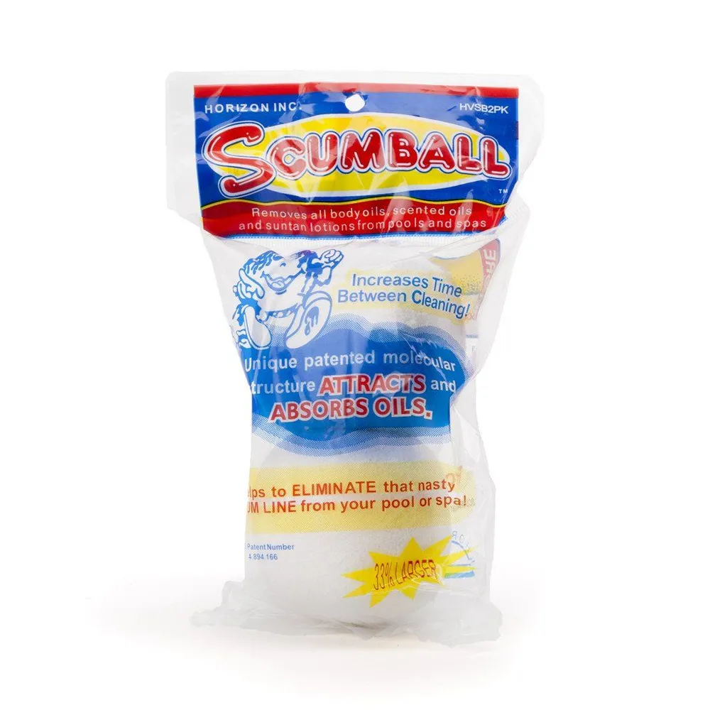 Horizon Ventures 2-Pack Pool/Spa Scum Eliminating Reusable Scum Ball