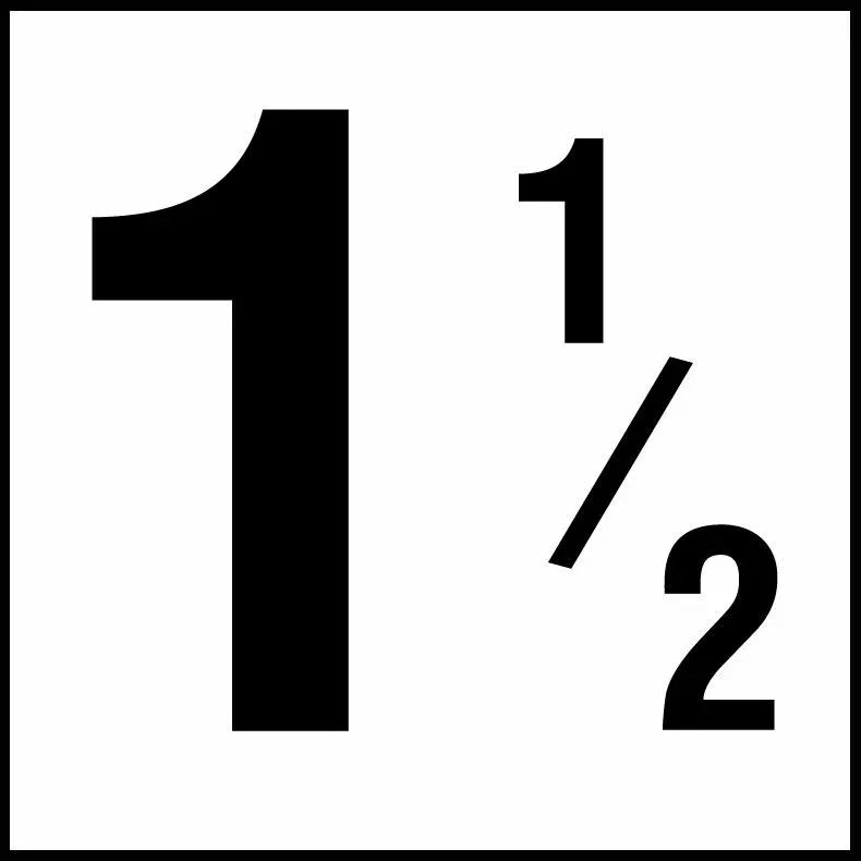 Inlays C611015 Number Series Smooth Ceramic Info Tile, 1-1/2