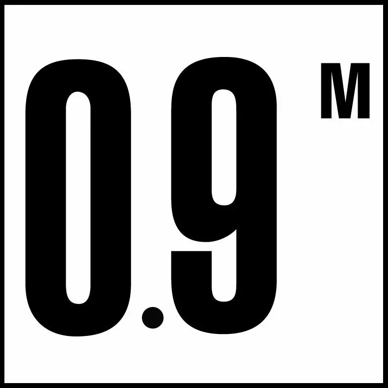 Inlays C612709 Metric Series Smooth Ceramic Info Tile, 0.9 M