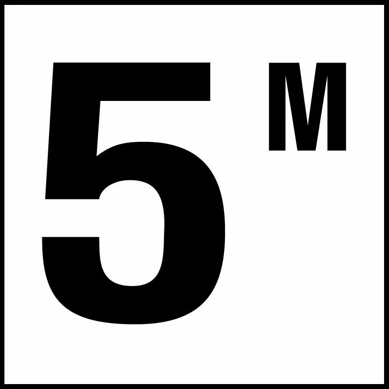 Inlays C613050 Metric Series Smooth Ceramic Info Tile, 5 M