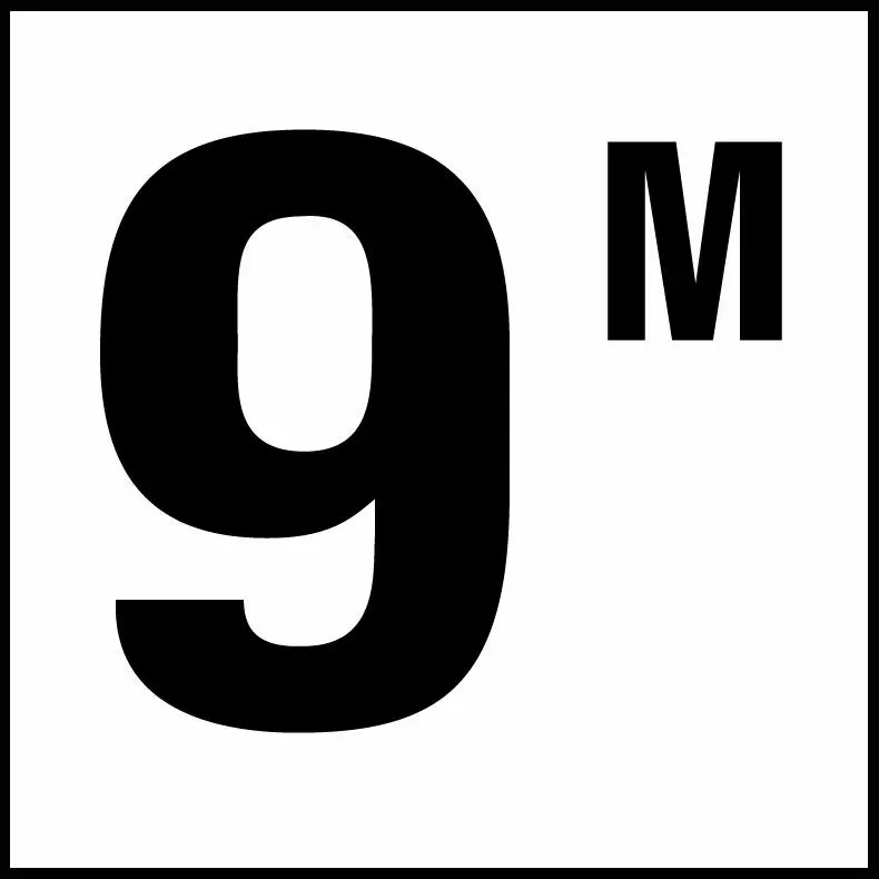 Inlays C613090 Metric Series Smooth Ceramic Info Tile, 9 M