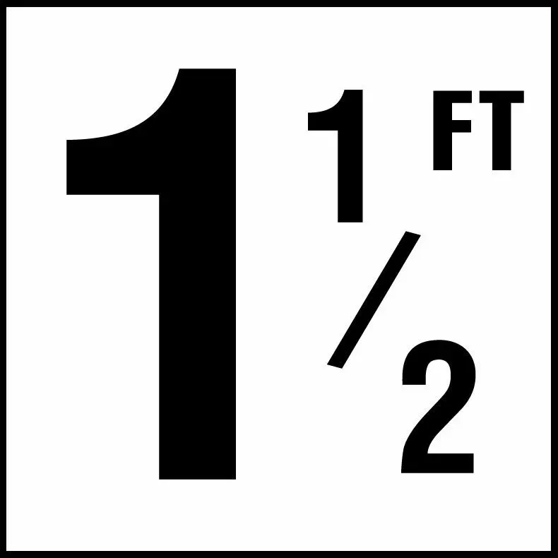 Inlays C620015 Foot Series Non-Skid Ceramic Info Tile, 1-1/2 FT