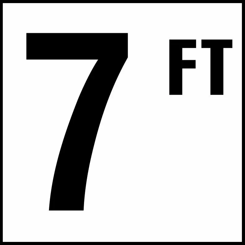 Inlays C620070 Foot Series Non-Skid Ceramic Info Tile, 7 FT