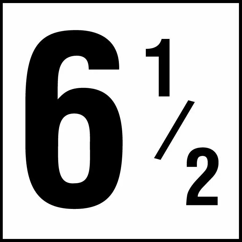 Inlays C621065 Number Series Non-Skid Ceramic Info Tile, 6-1/2
