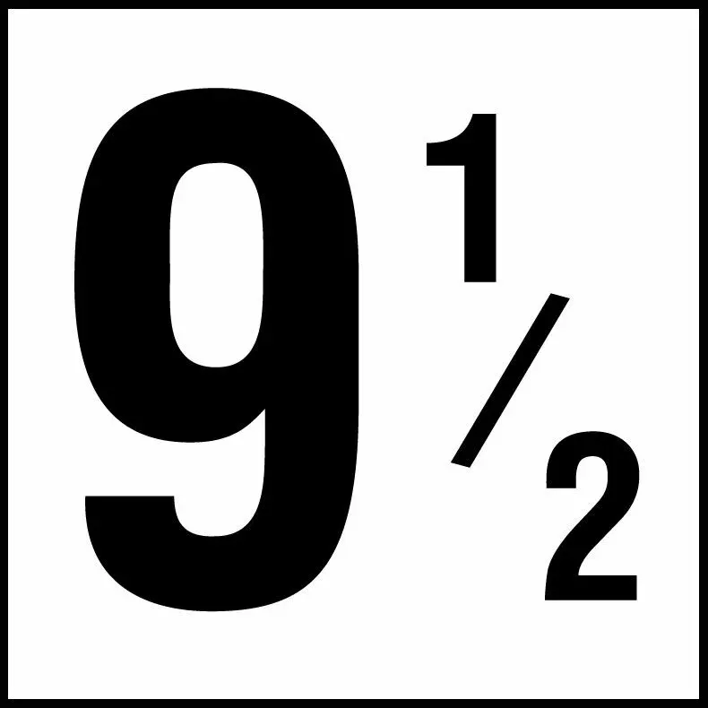 Inlays C621091 Number Series Non-Skid Ceramic Info Tile, 9-1/2