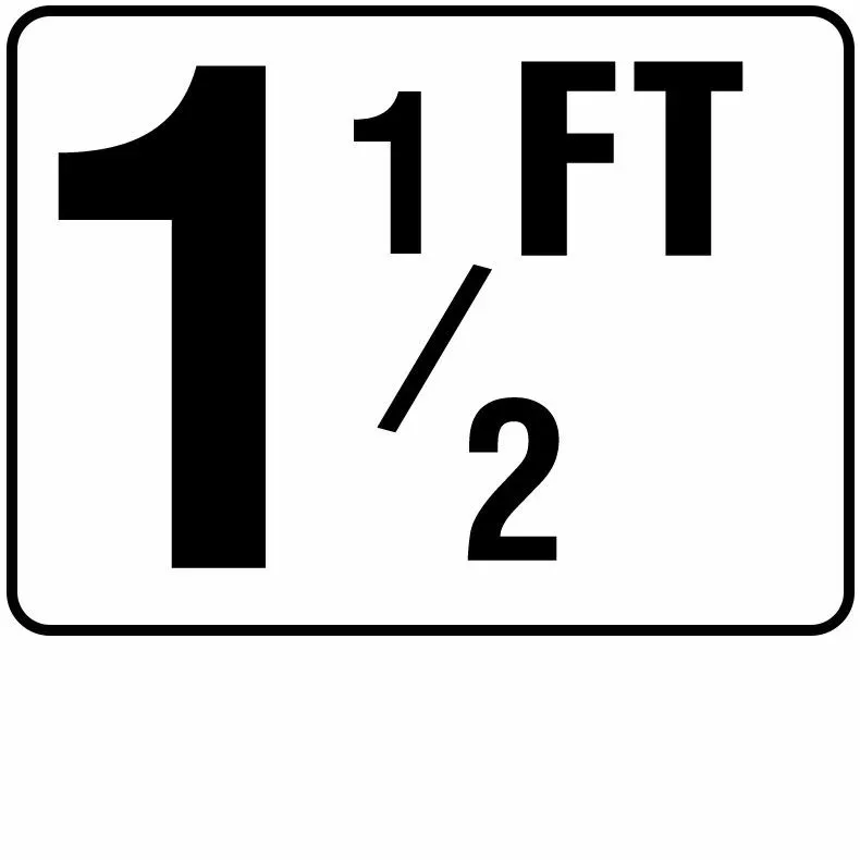 Inlays Foot Series Plastic Stick-on Info Tile, 1-1/2 FT