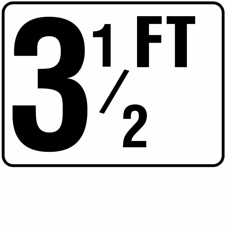 Inlays Foot Series Plastic Stick-on Info Tile, 3-1/2 FT