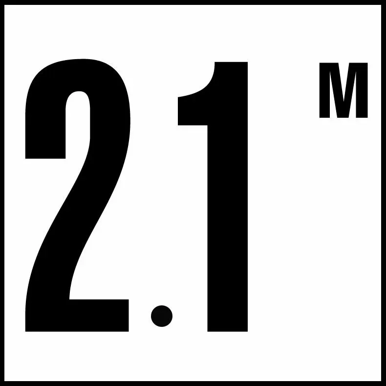 Inlays G612721 Metric Series Glass Overlay Info Tile, 2.1 M