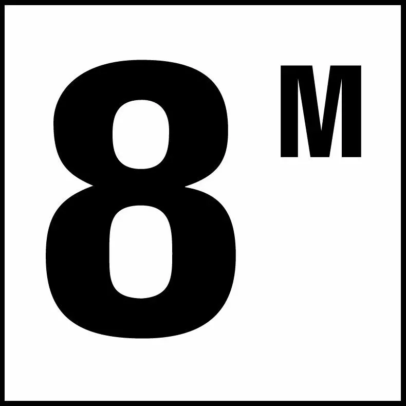Inlays G613080 Metric Series Glass Overlay Info Tile, 8 M