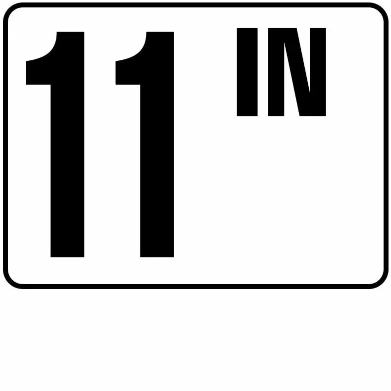 Inlays Inch Series Plastic Stick-on Info Tile, 11 IN