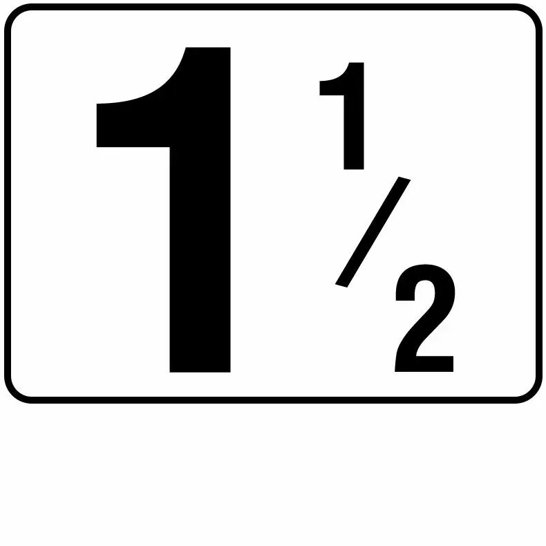Inlays Number Series Plastic Stick-on Info Tile, 1-1/2