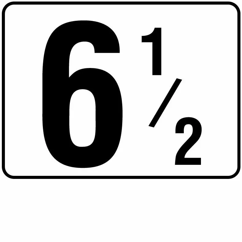 Inlays Number Series Plastic Stick-on Info Tile, 6-1/2