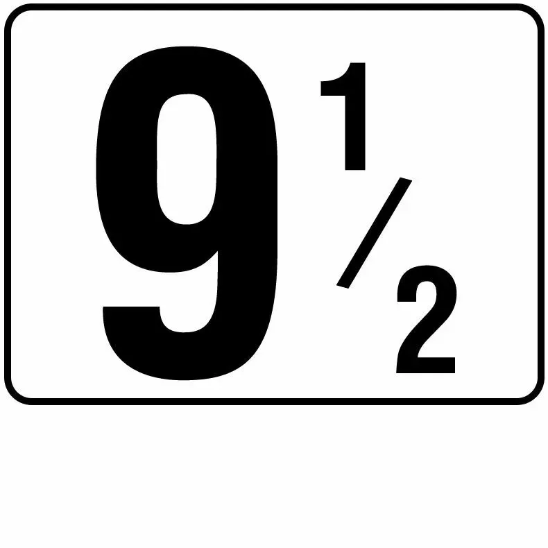 Inlays Number Series Plastic Stick-on Info Tile, 9-1/2