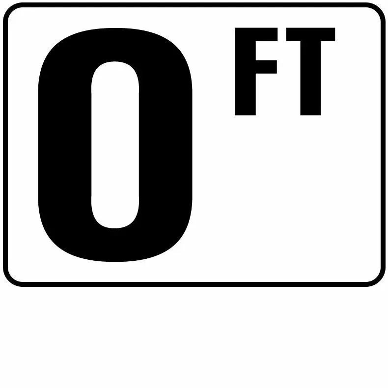 Inlays P410000 Foot Series Plastic Stick-on Info Tile, 0 FT