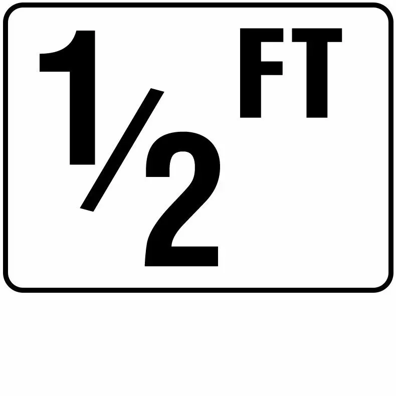 Inlays P410005 Foot Series Plastic Stick-on Info Tile, 1/2 FT