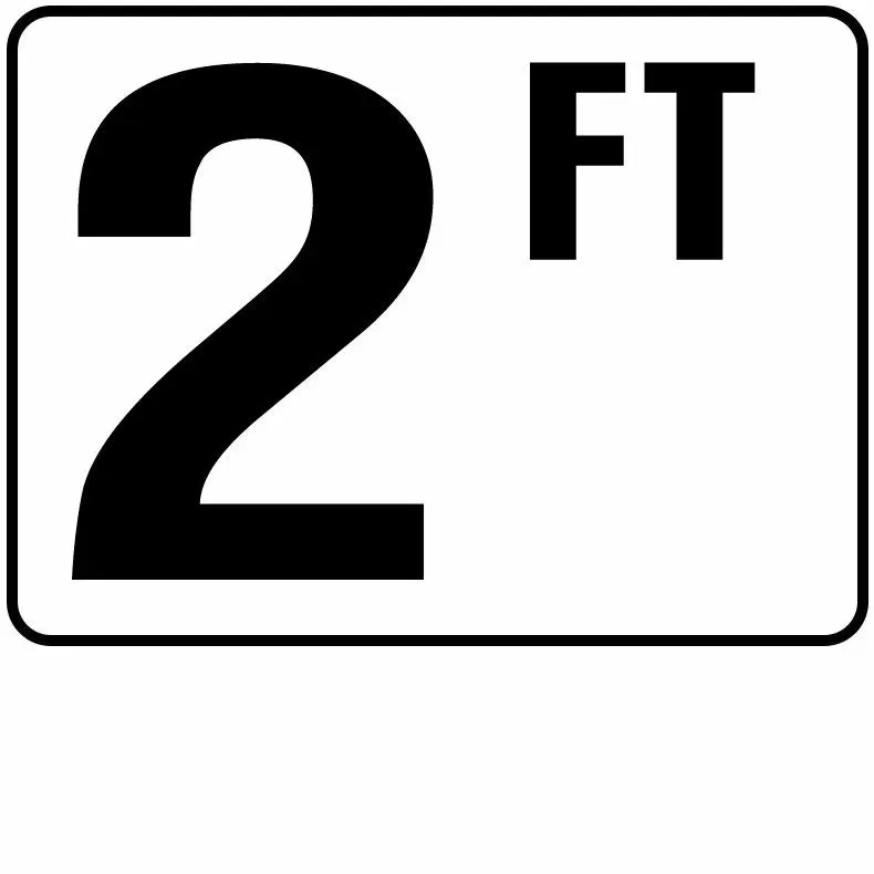 Inlays P410020 Foot Series Plastic Stick-on Info Tile, 2 FT