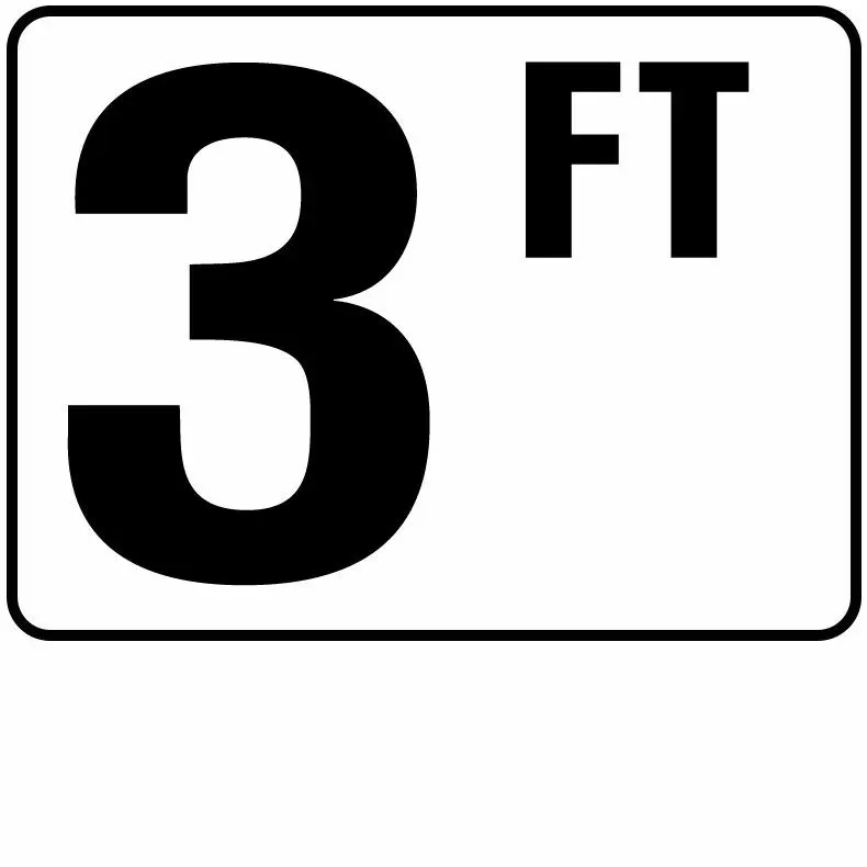 Inlays P410030 Foot Series Plastic Stick-on Info Tile, 3 FT