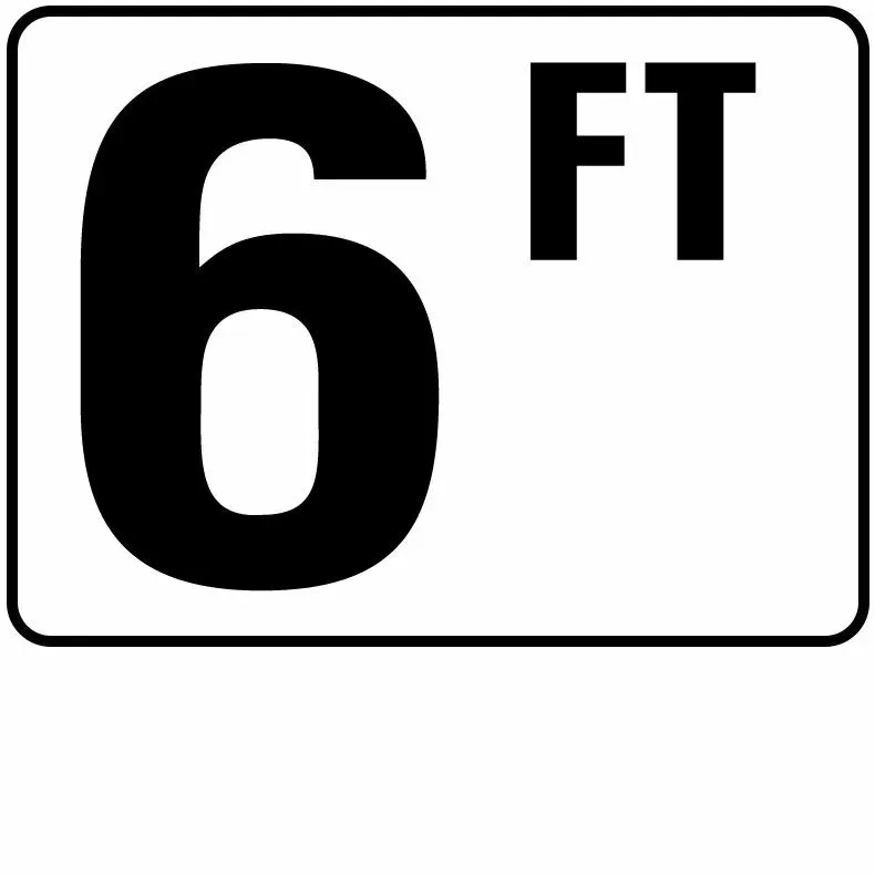 Inlays P410060 Foot Series Plastic Stick-on Info Tile, 6 FT