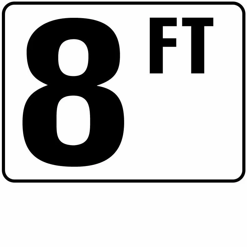 Inlays P410080 Foot Series Plastic Stick-on Info Tile, 8 FT