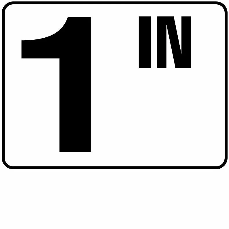 Inlays P410501 Inch Series Plastic Stick-on Info Tile, 1 IN