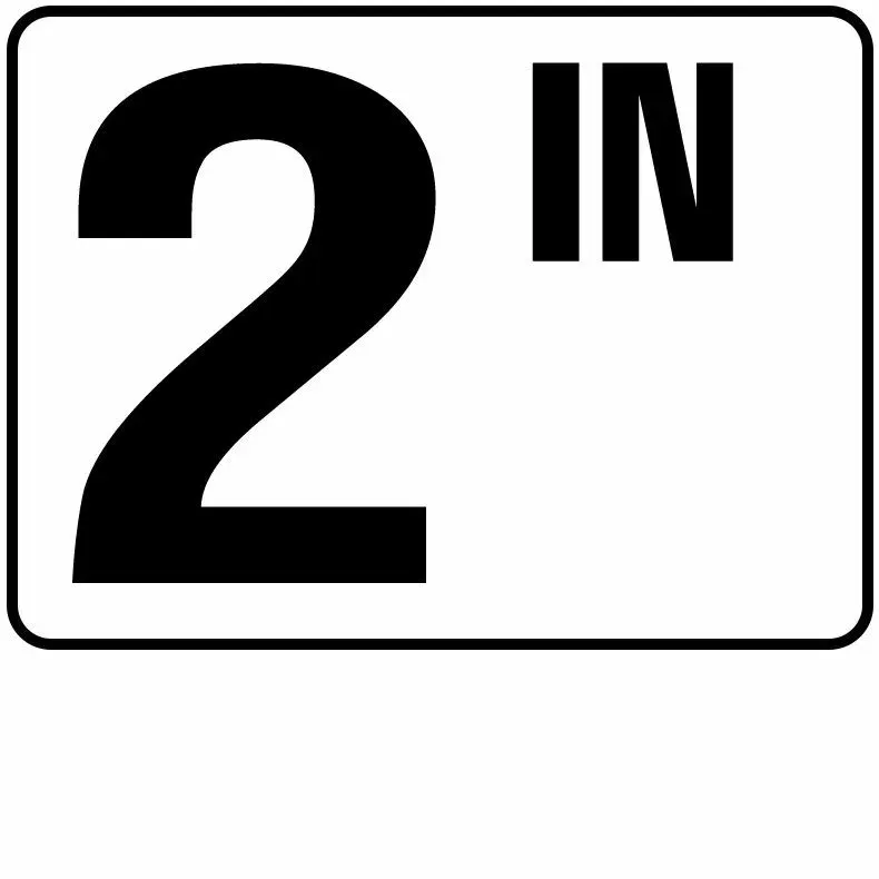 Inlays P410502 Inch Series Plastic Stick-on Info Tile, 2 IN